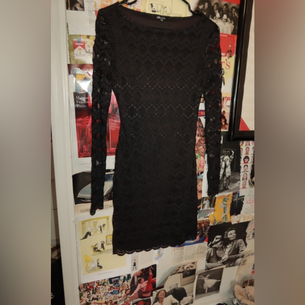 Jump Black Lace Long Sleeve Dress